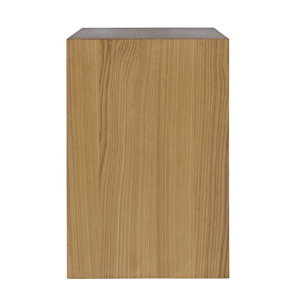 Nobu Modern Beveled Angle Wood Accent End C-Table. Picture 5