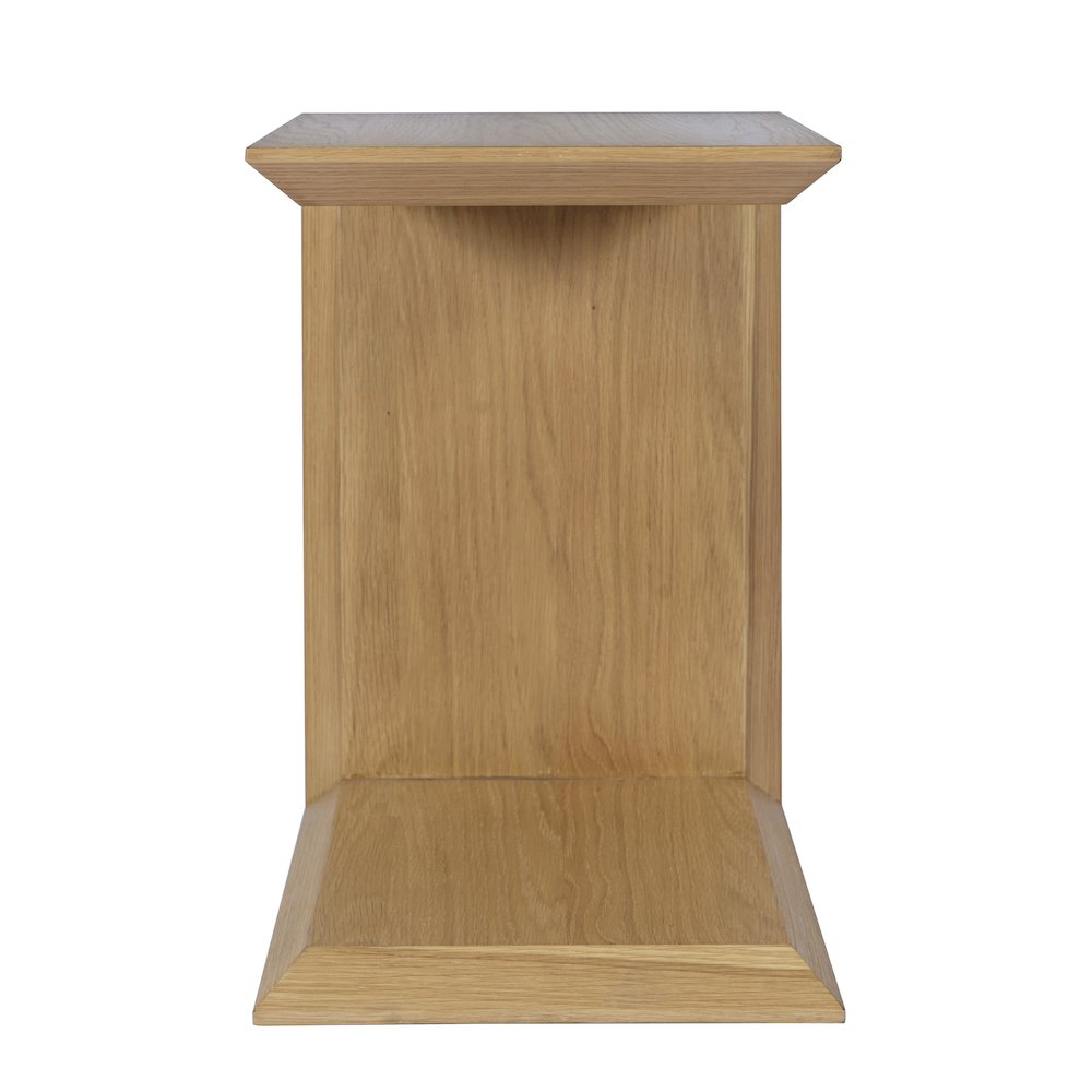 Nobu Modern Beveled Angle Wood Accent End C-Table. Picture 1