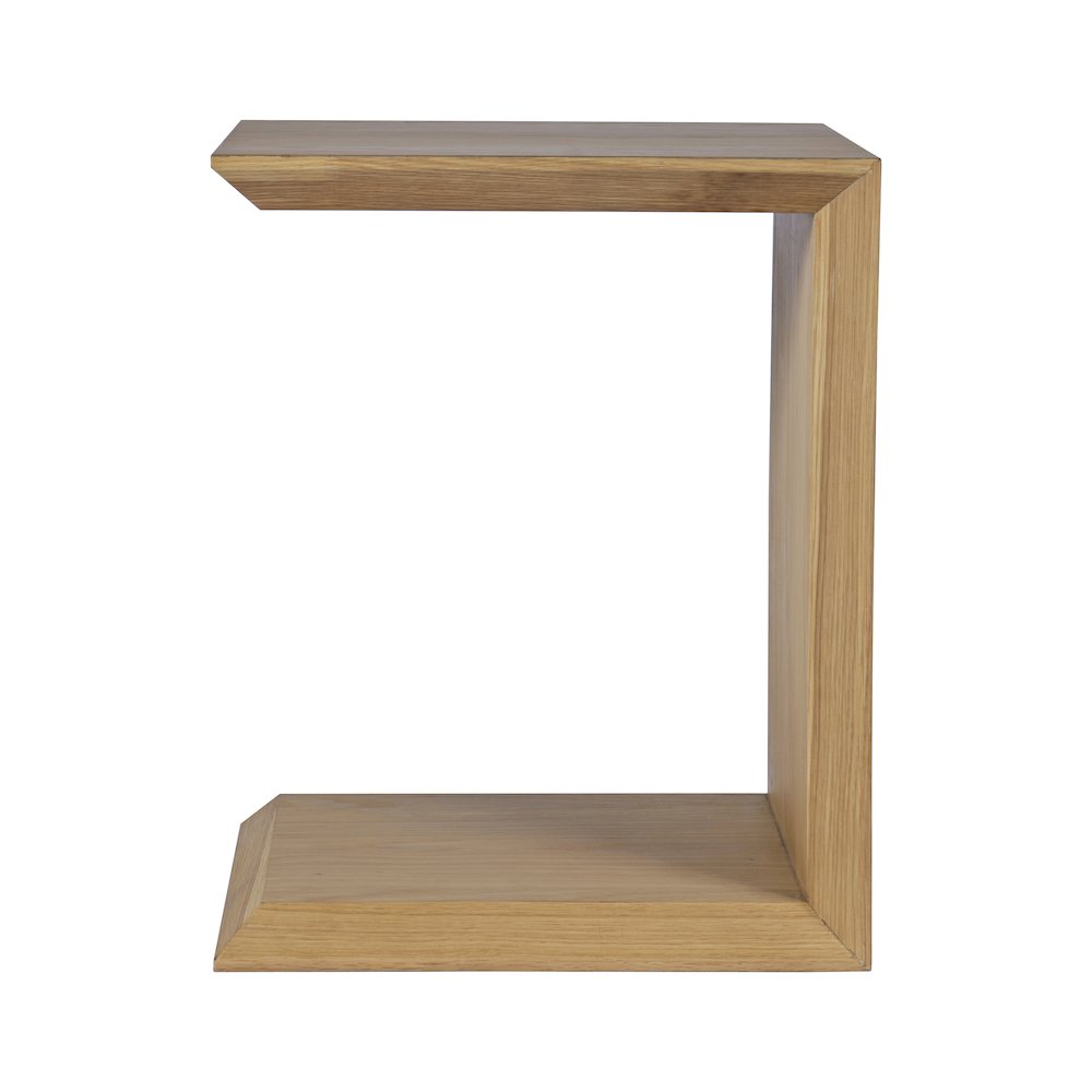 Nobu Modern Beveled Angle Wood Accent End C-Table. Picture 4