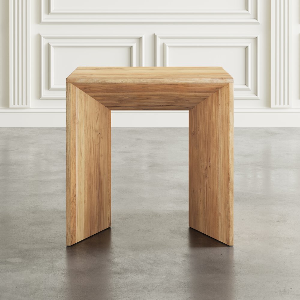 Lux Solid Wood Modern Angled End Table. Picture 8