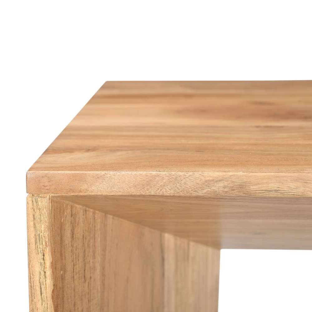 Lux Solid Wood Modern Angled End Table. Picture 3