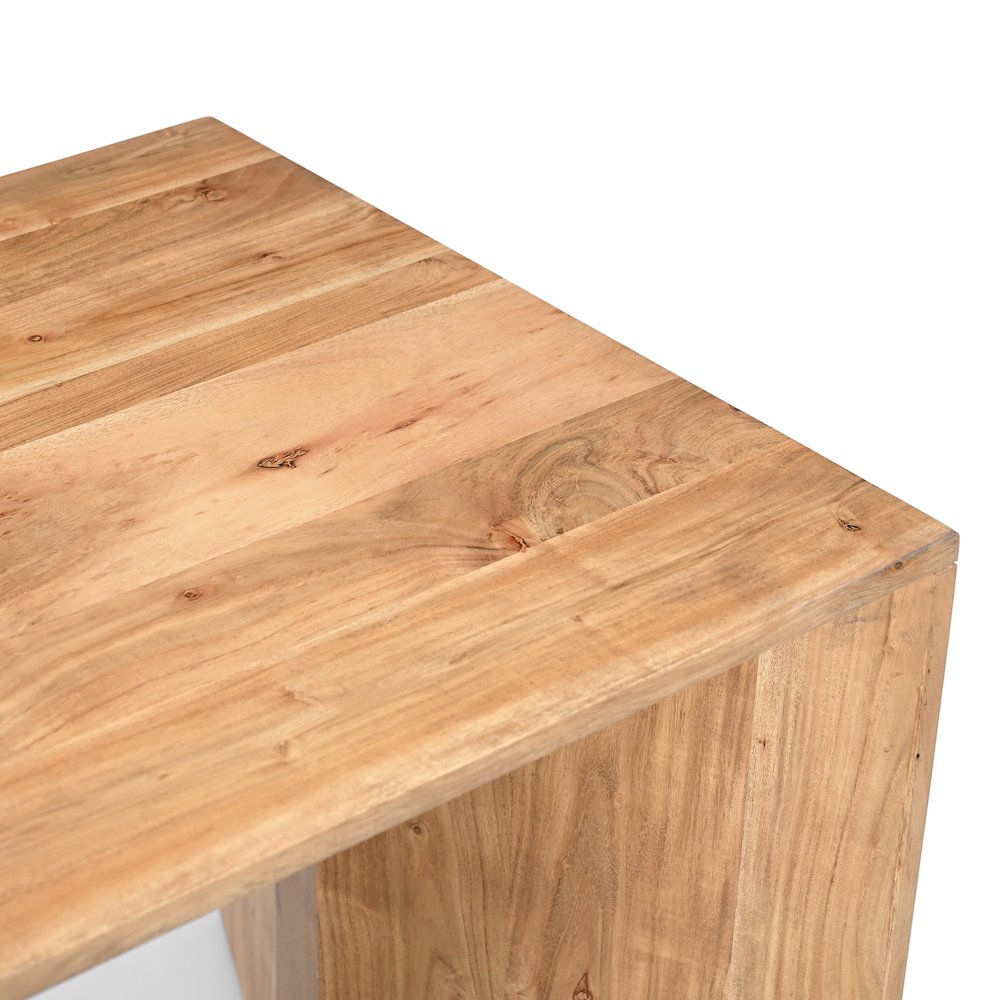 Lux Solid Wood Modern Angled End Table. Picture 4