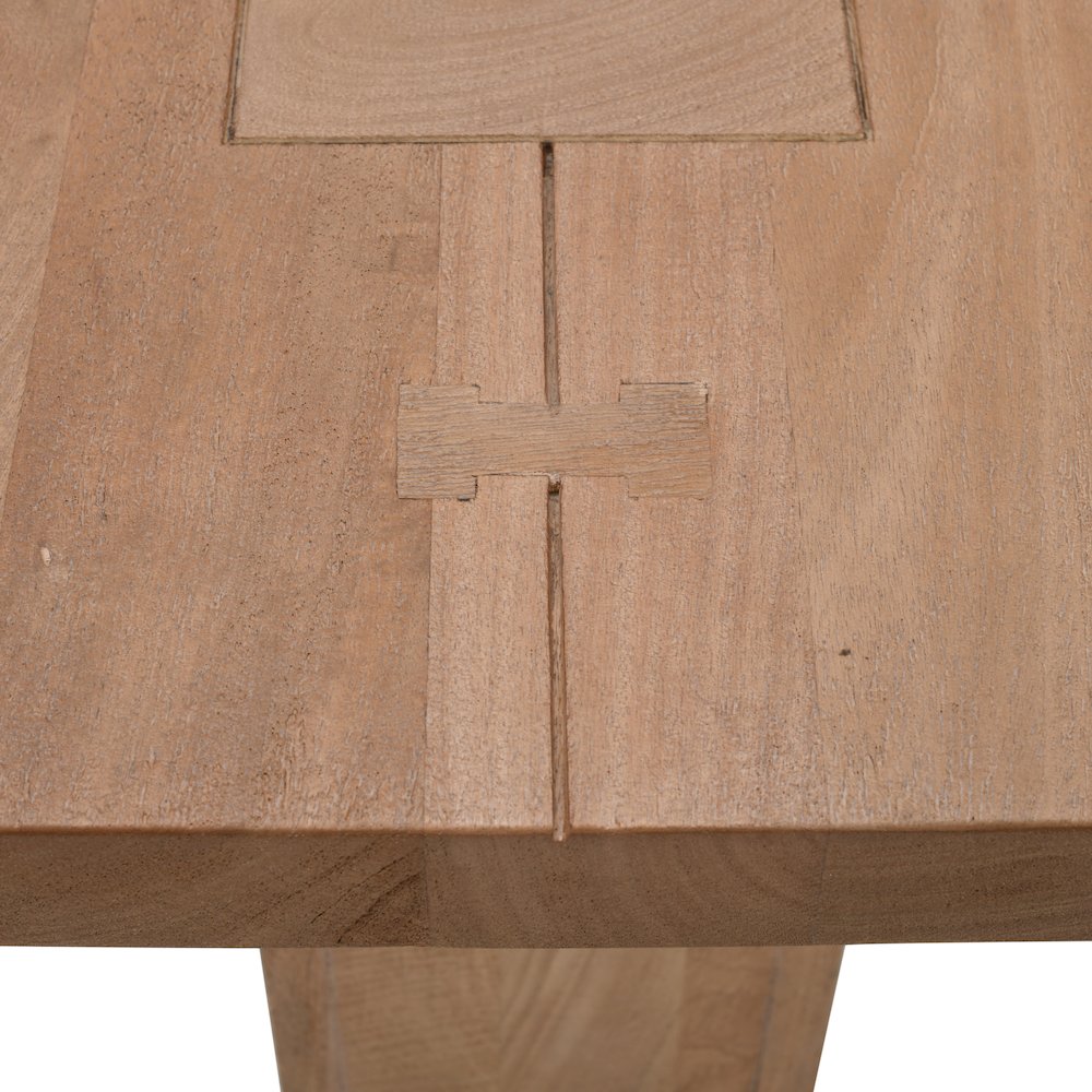Modern Rustic 54" Solid Wood Double Pedestal Coffee Table. Picture 3