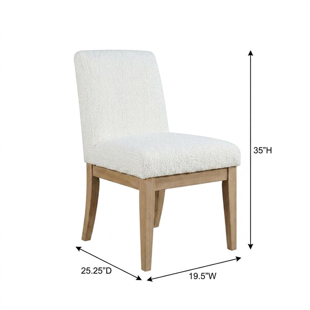 Solid Wood Upholstered Parsons Dining Chairs, Brown, Set of 2. Picture 6