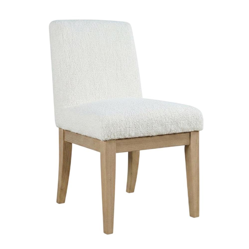 Solid Wood Upholstered Parsons Dining Chairs, Brown, Set of 2. Picture 5