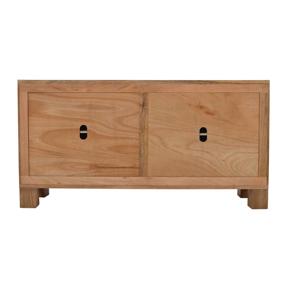 Sequoia 62" Modern Rustic Solid Wood Four Door Sideboard Storage Cabinet. Picture 7