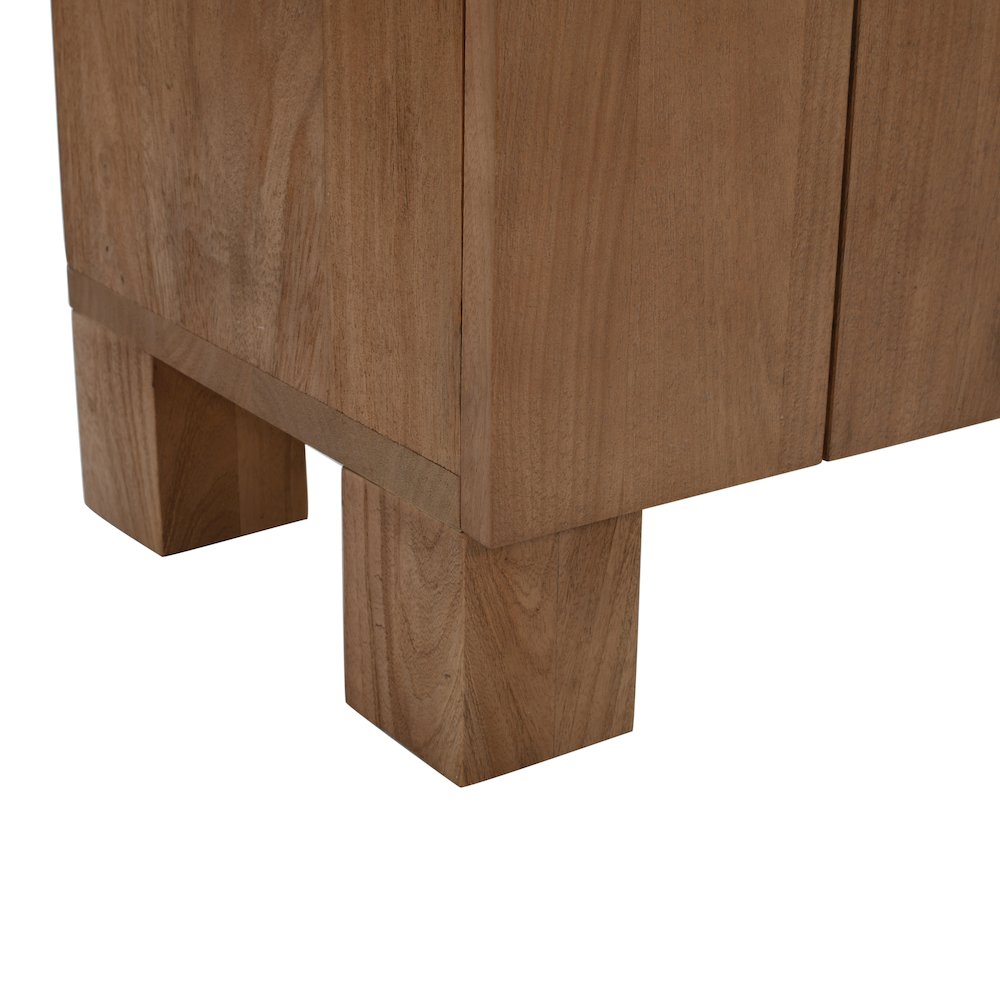 Sequoia 62" Modern Rustic Solid Wood Four Door Sideboard Storage Cabinet. Picture 4