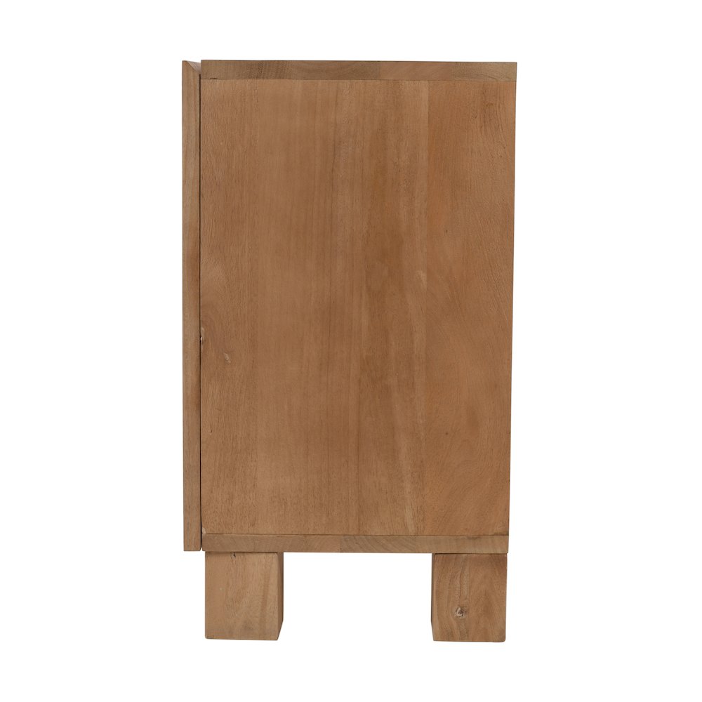 Sequoia 62" Modern Rustic Solid Wood Four Door Sideboard Storage Cabinet. Picture 8