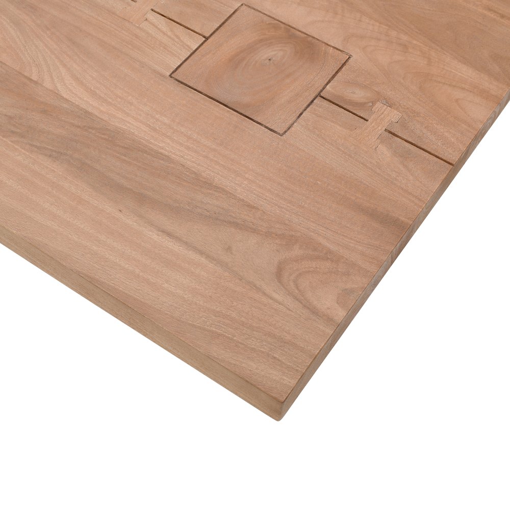 79" Rustic Modern Luxury Solid Wood Butcher Block Double Pedestal Dining Table. Picture 3