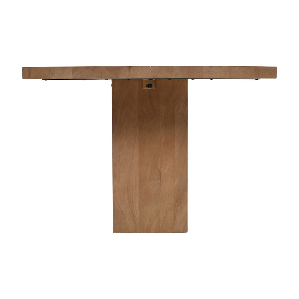 79" Rustic Modern Luxury Solid Wood Butcher Block Double Pedestal Dining Table. Picture 7
