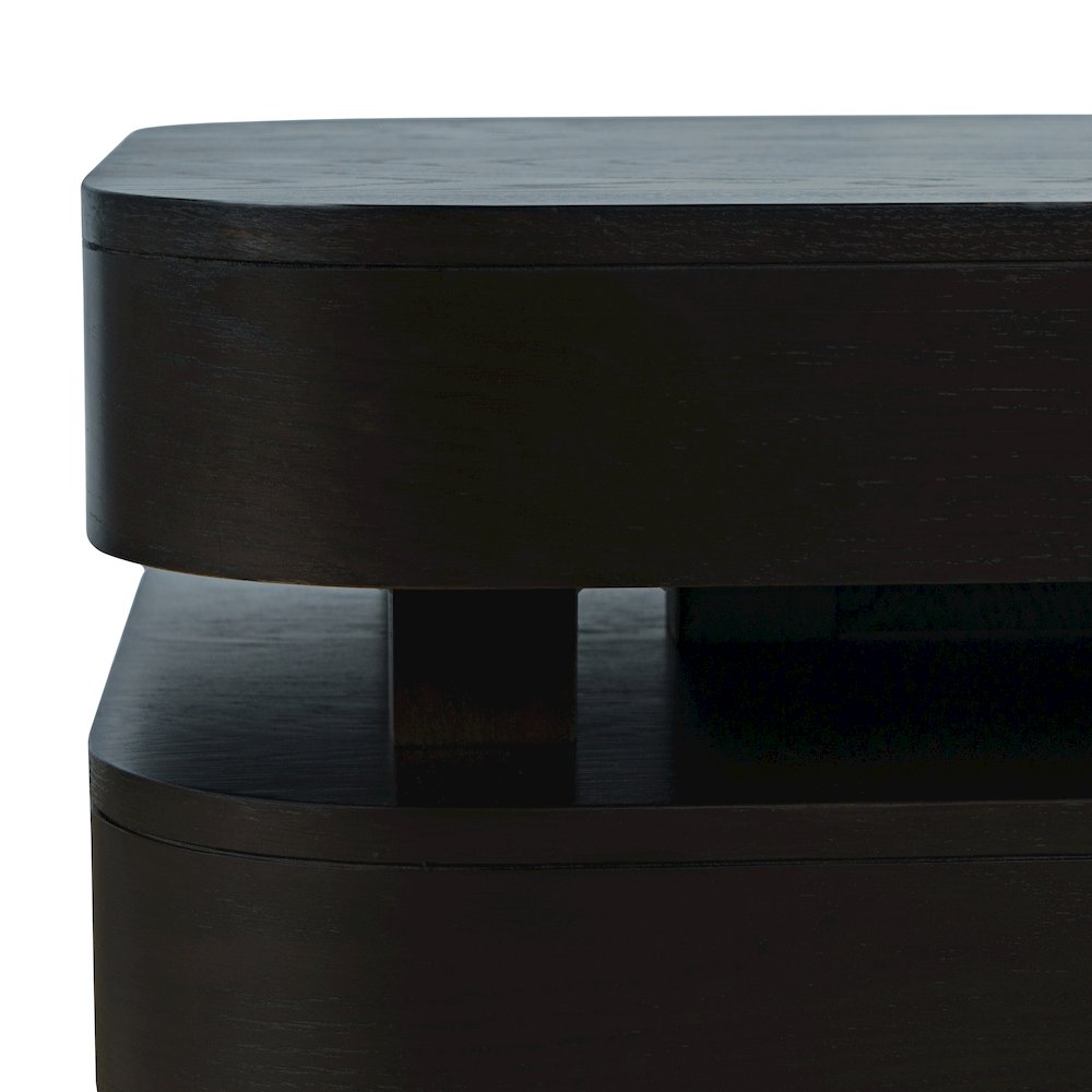 Mid-Century Modern Floating Sculpture Layered Coffee Table with Caster Wheels. Picture 3