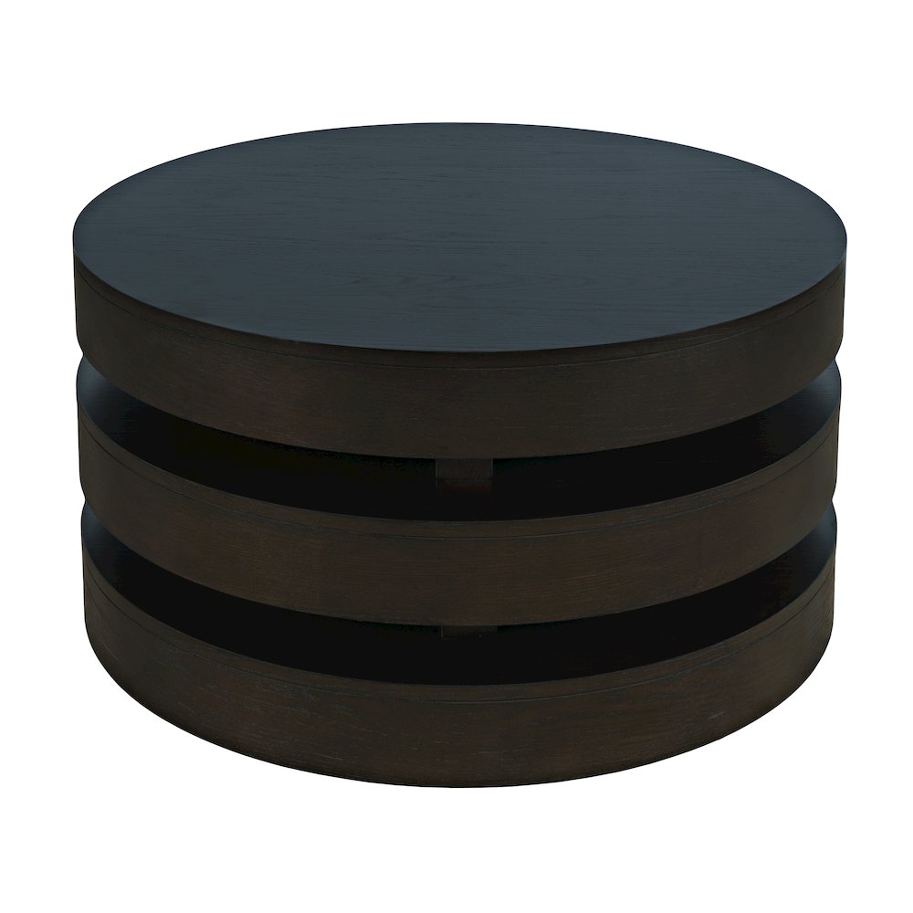 Mid-Century Modern Floating Sculpture Round Layered Coffee Table. Picture 2