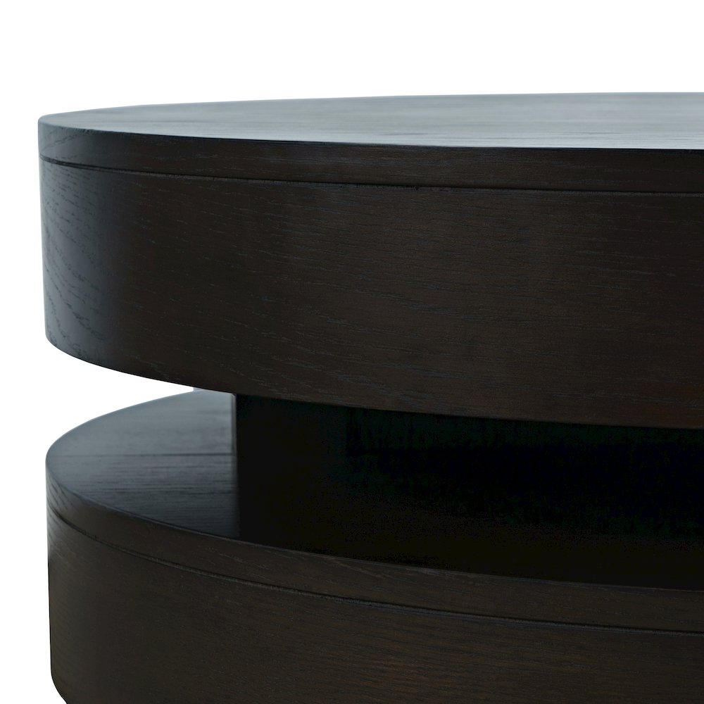 Mid-Century Modern Floating Sculpture Round Layered Coffee Table. Picture 3