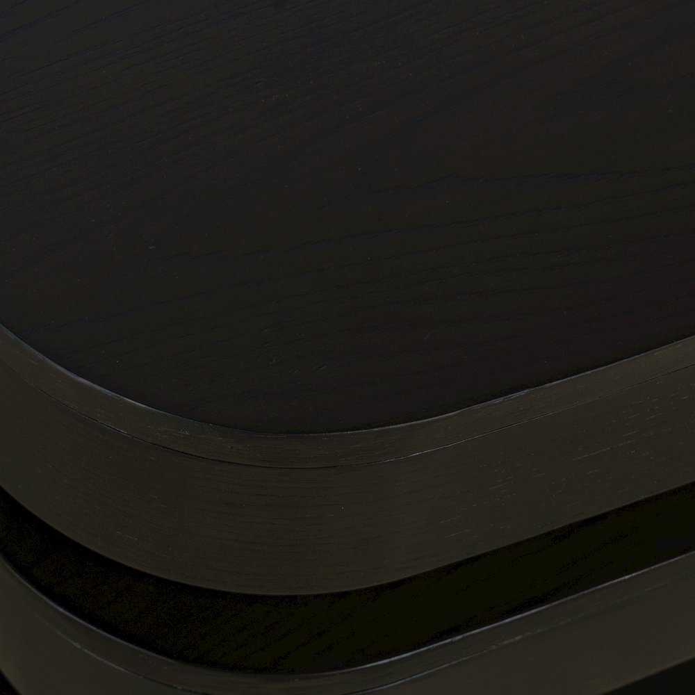 Brix Mid-Century Modern Floating Sculpture Layered Square End Table. Picture 5