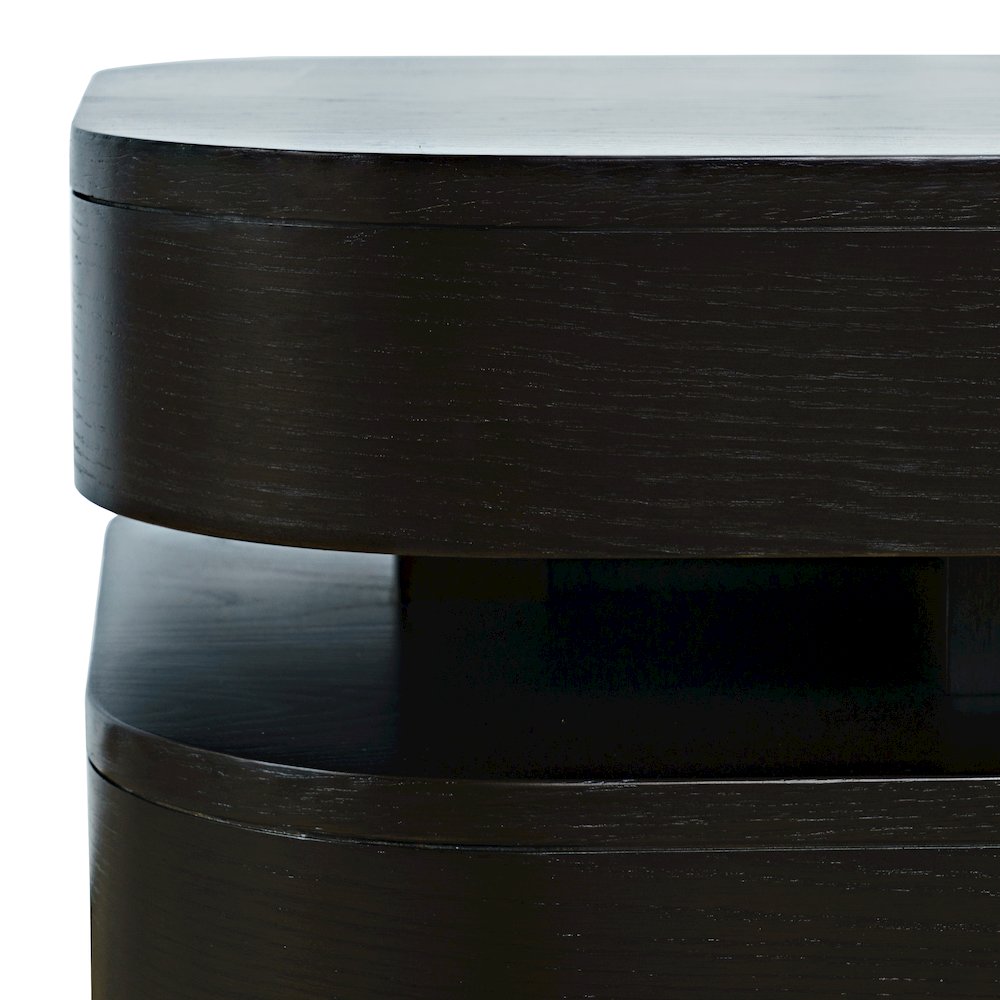 Brix Mid-Century Modern Floating Sculpture Layered Square End Table. Picture 4