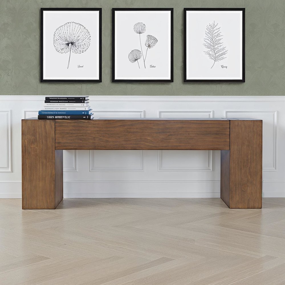 Taos Modern Rustic 79" Dovetailed Sofa Console Table. Picture 9