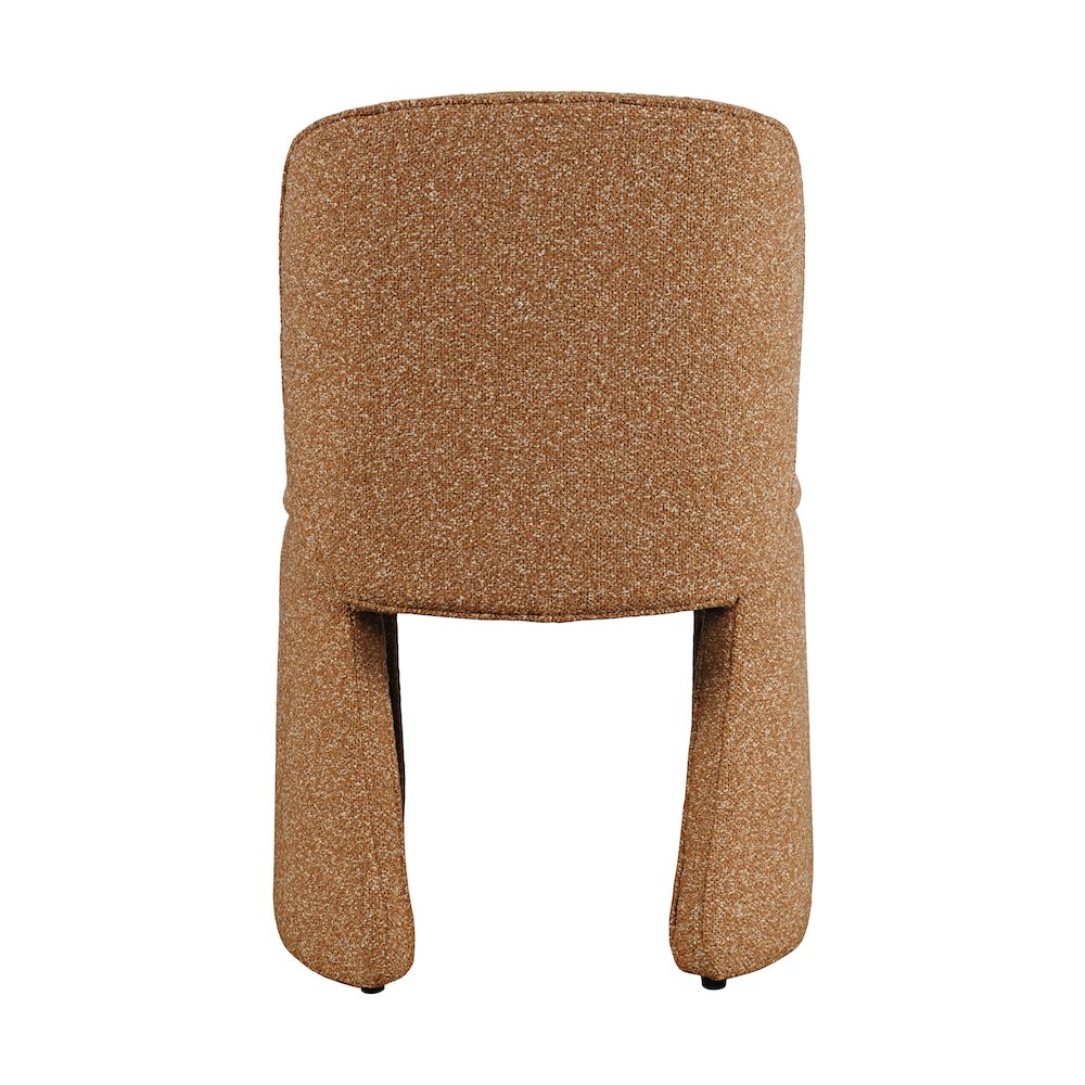 Breck Mid-Century Modern Curved Upholstered Dining Chair - Set of 2. Picture 7