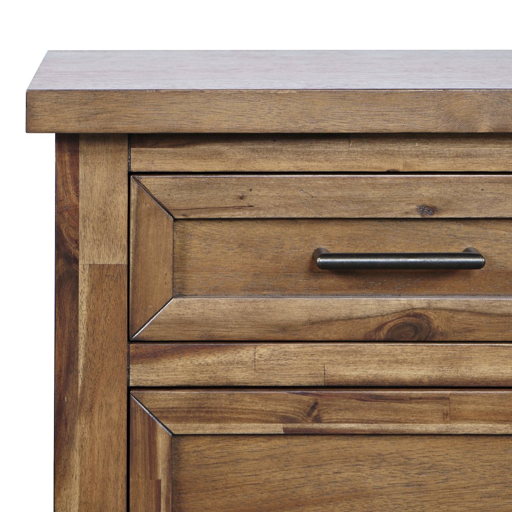 Claremont Transitional Rustic Wood Accent End Table with Storage. Picture 3