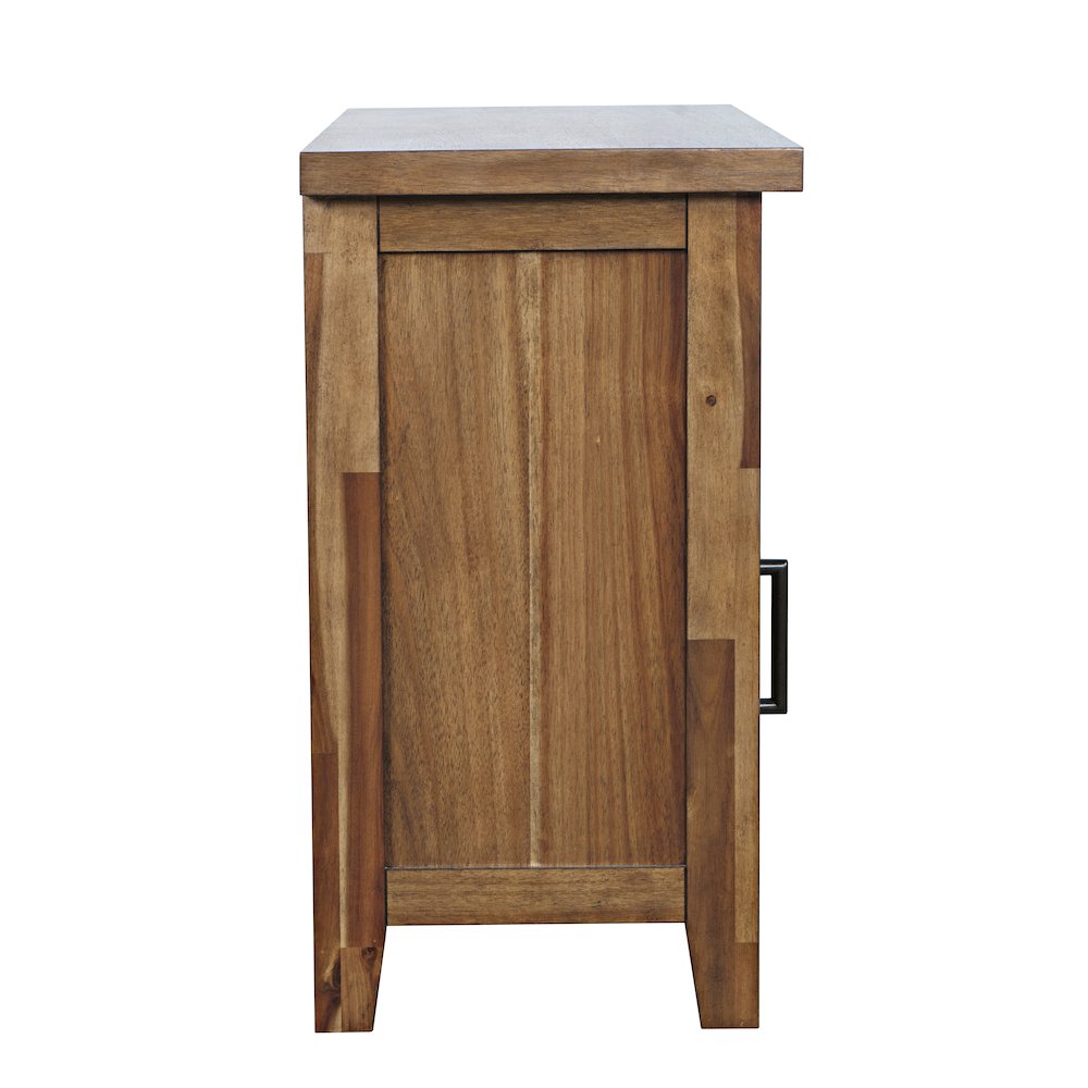 Claremont Transitional Rustic Wood Accent End Table with Storage. Picture 5