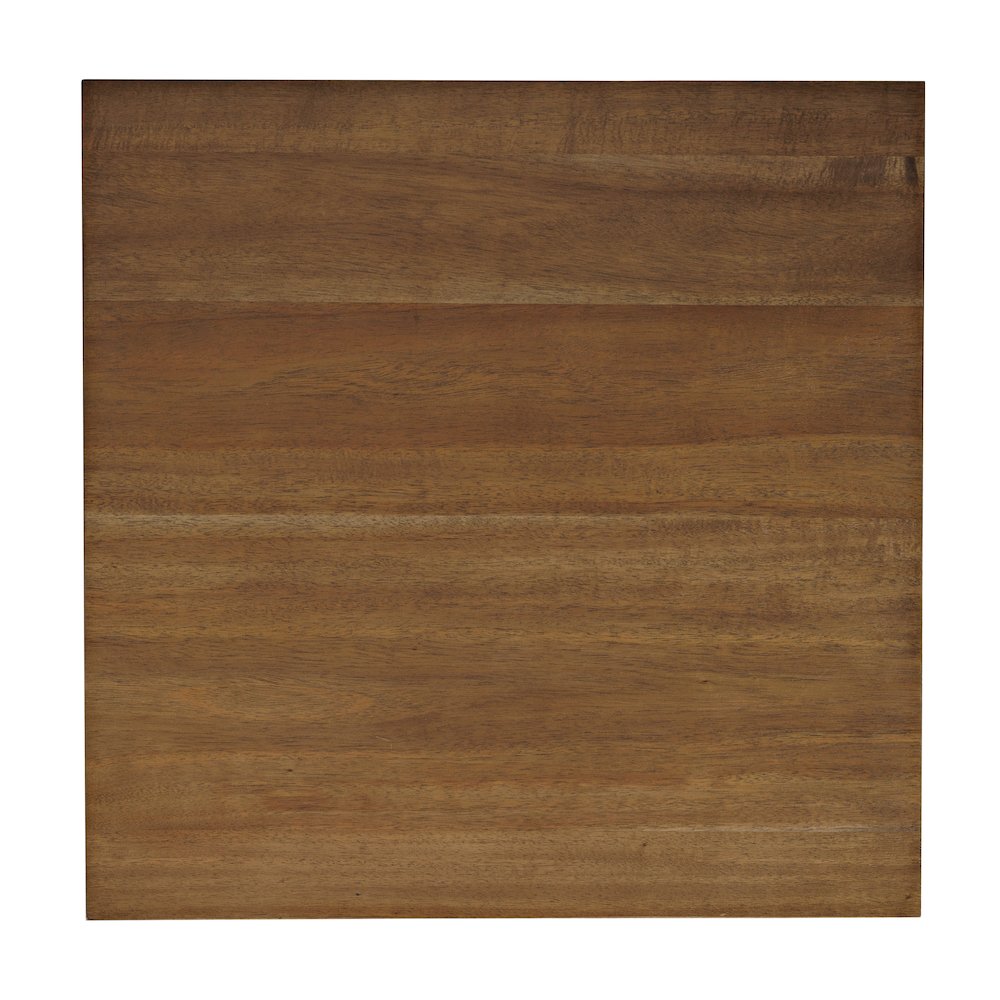 Claremont Transitional Rustic Wood Square End Table with Storage. Picture 5