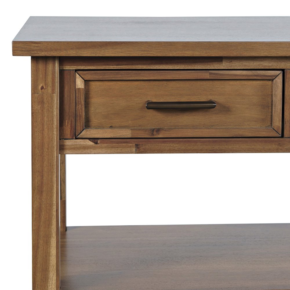 Claremont 50" Transitional Rustic Wood Sofa Console Table with Storage. Picture 3