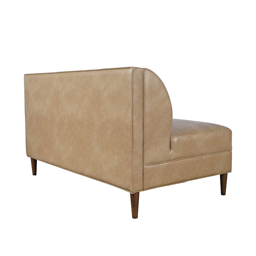 Ruston Modern Banquette Faux Leather Sectional Three Seat Bench. Picture 6