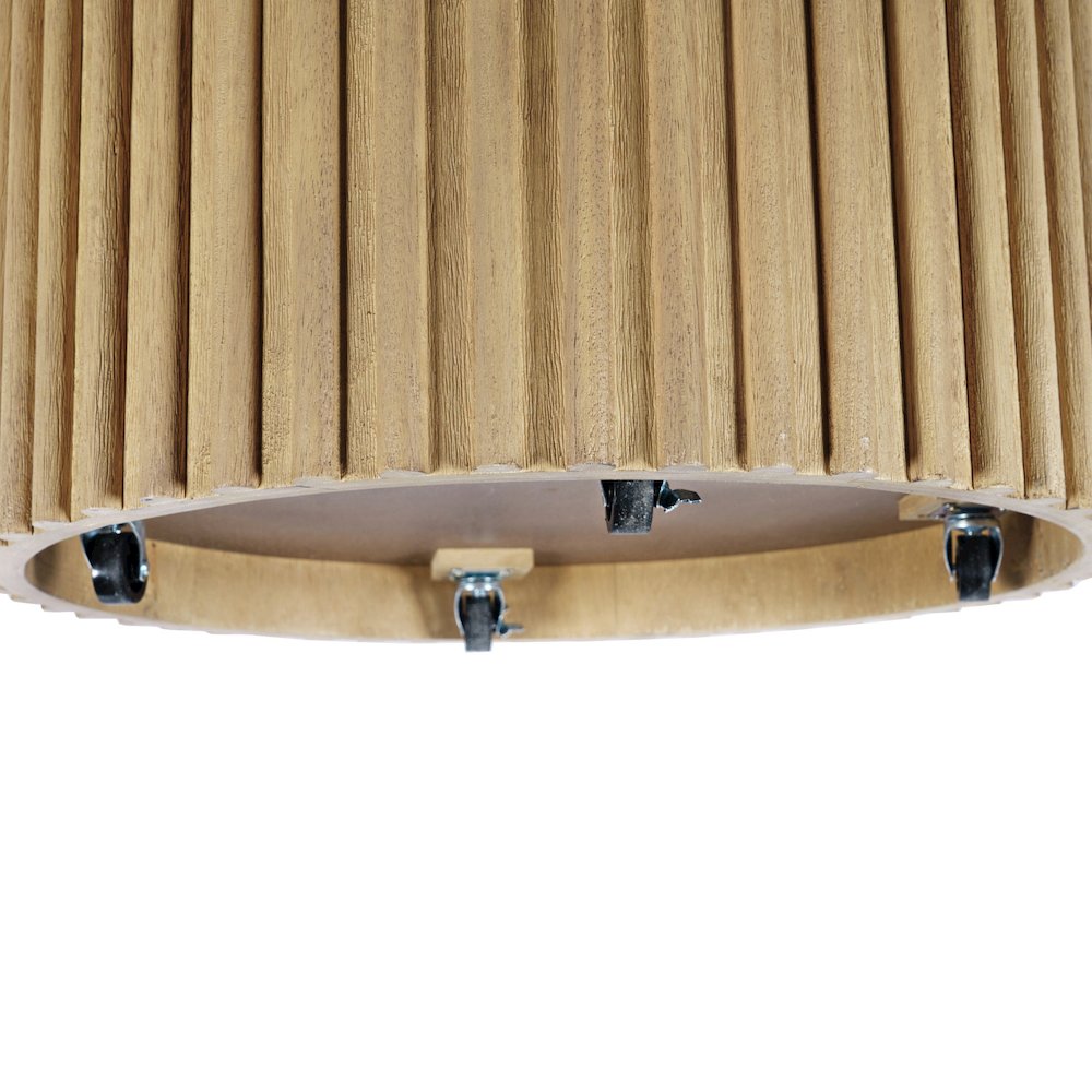 40" Round Mid-Century Modern Fluted Pedestal Base Coffee Table. Picture 5