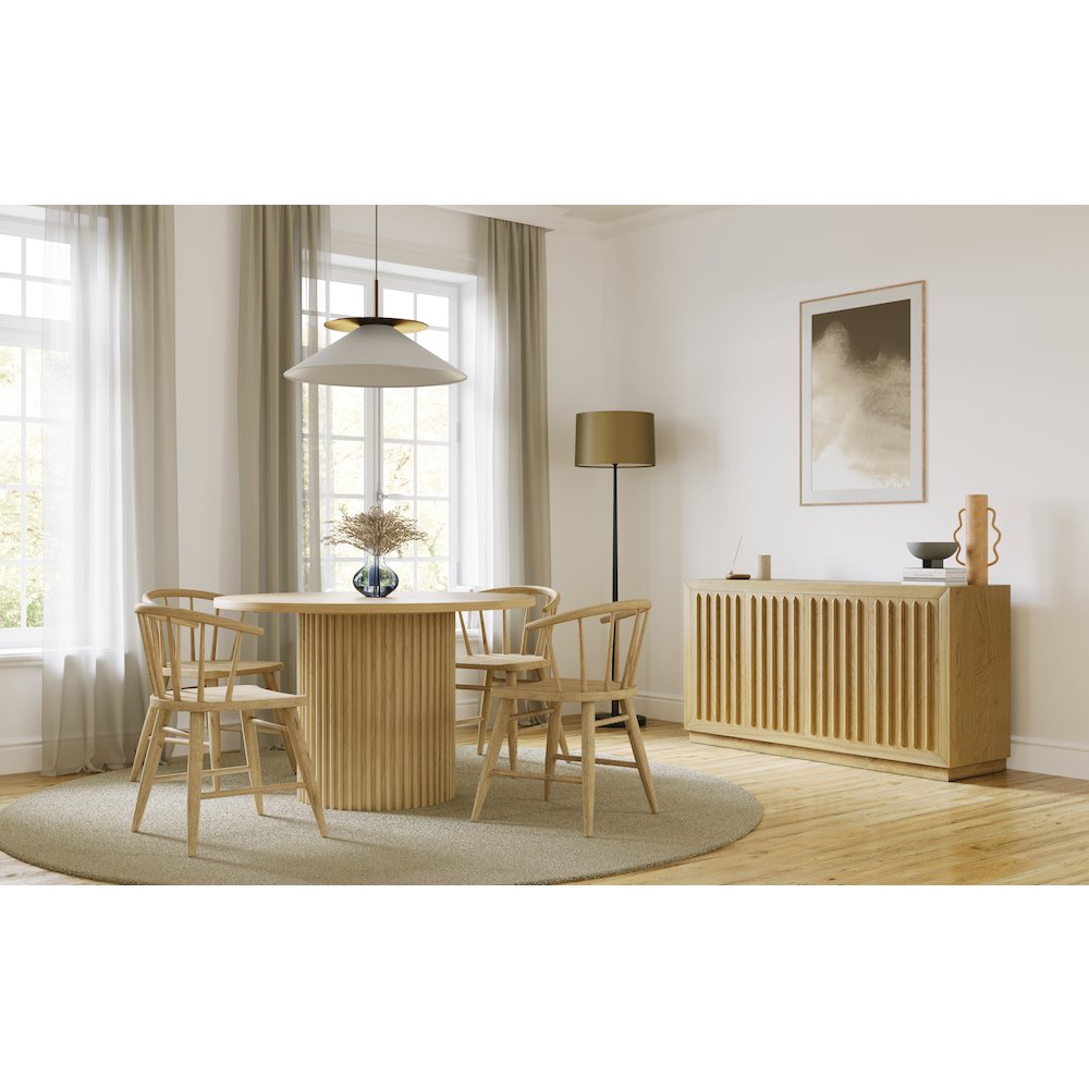 Fitz Traditional Solid Wood Curved Back Spindle Dining Chair (Set of 2). Picture 9