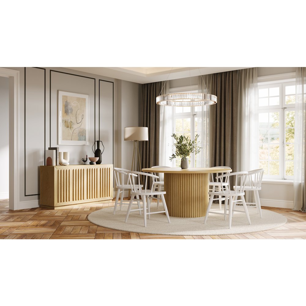 Fitz Traditional Solid Wood Curved Back Spindle Dining Chair (Set of 2). Picture 11