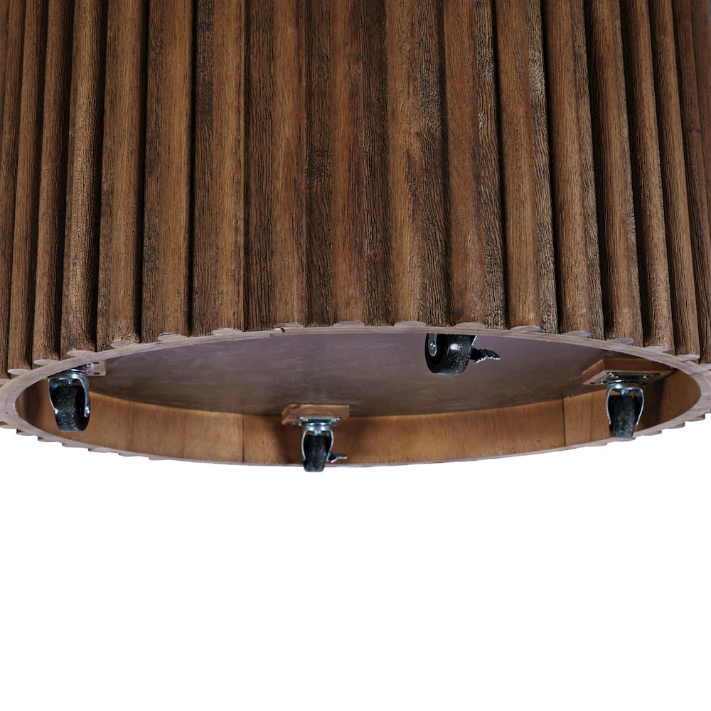 Auden 24" Round Mid-Century Modern Fluted Pedestal Base End Table. Picture 5