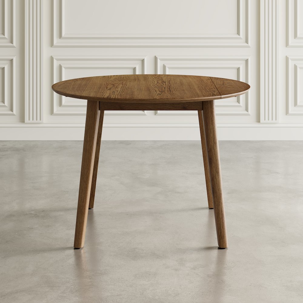 Percy 42" Contemporary Round Drop-Leaf Dining Table. Picture 7