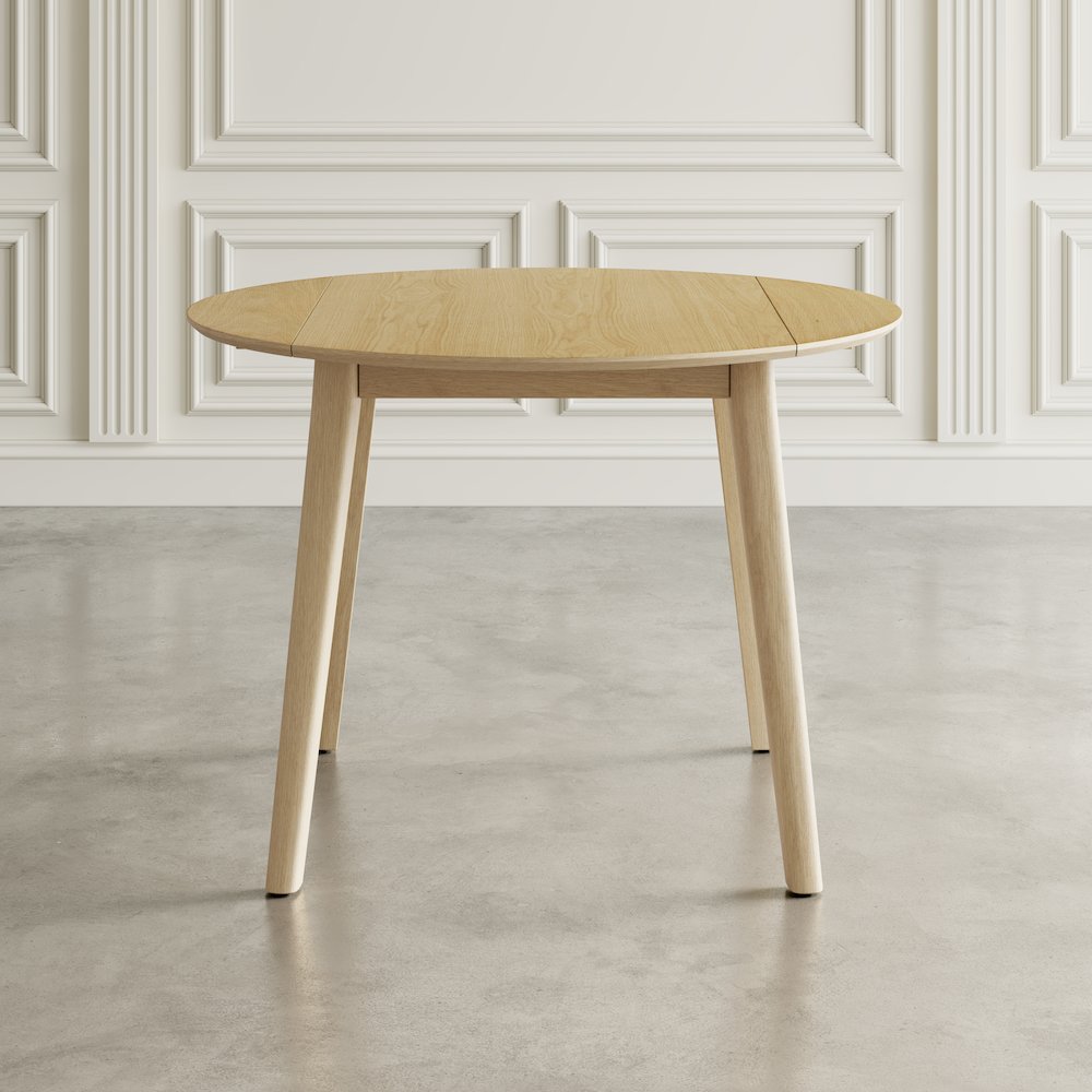 Percy 42" Contemporary Round Drop-Leaf Dining Table. Picture 7