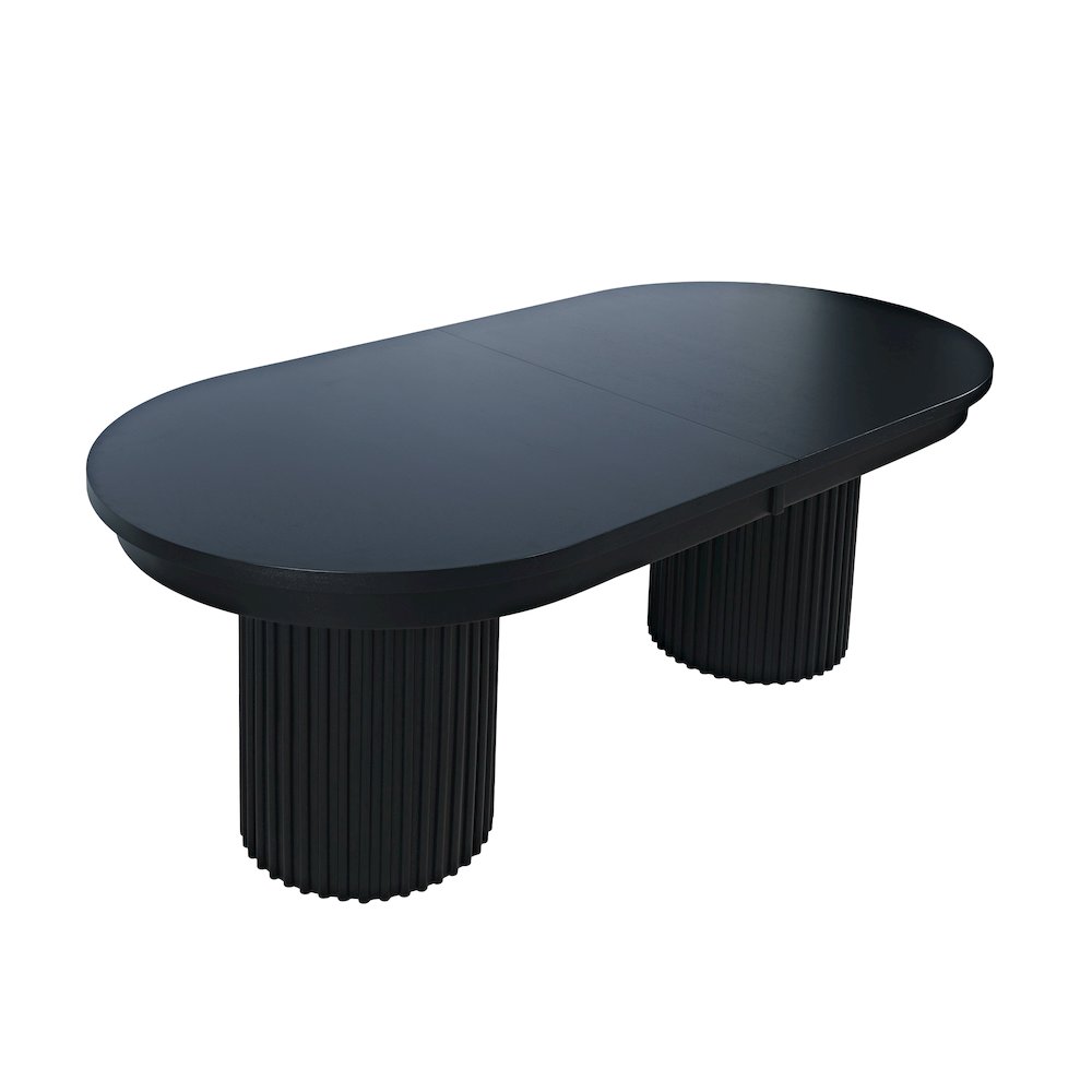 Auden Mid-Century Modern 102" Double Pedestal Dining Table. Picture 4