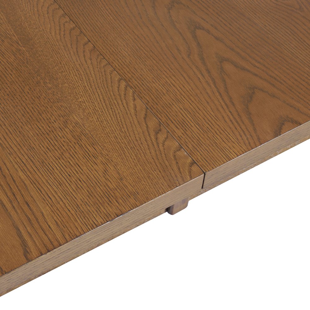Auden Mid-Century Modern 102" Double Pedestal Dining Table. Picture 3
