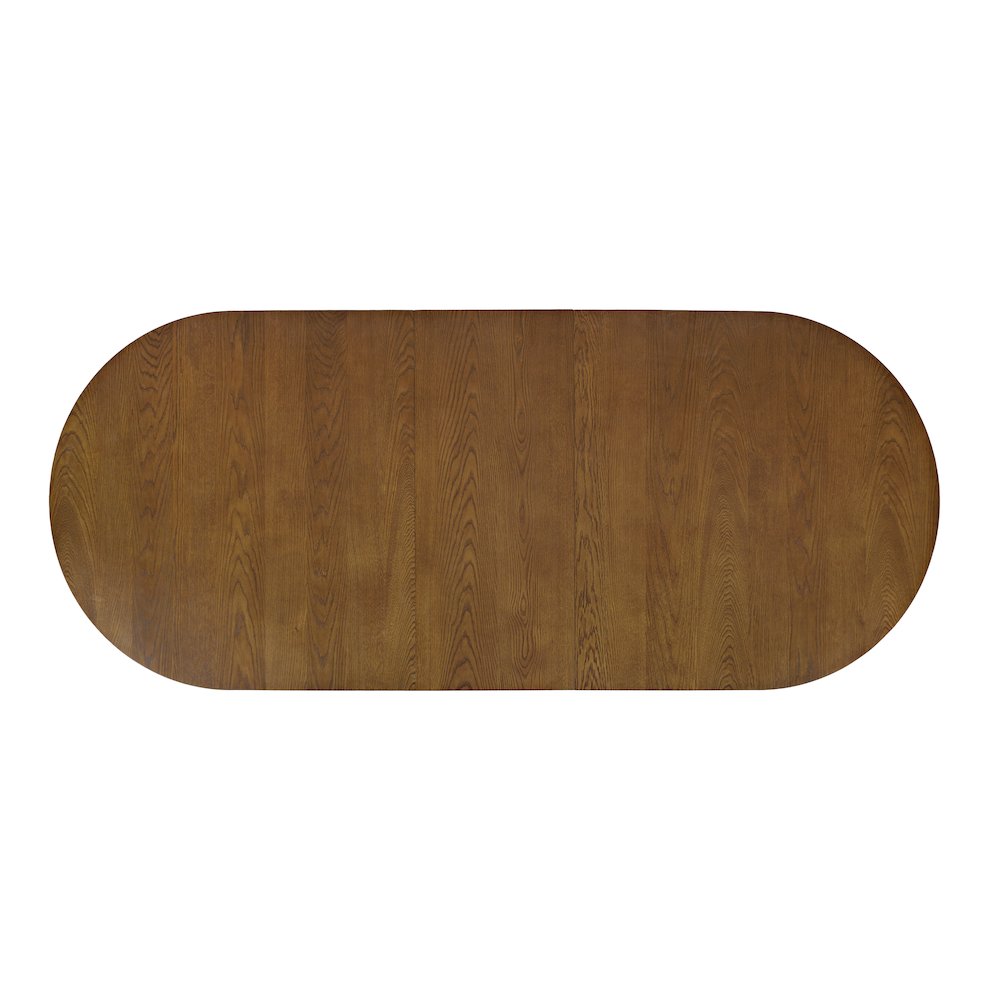 Auden Mid-Century Modern 102" Double Pedestal Dining Table. Picture 6