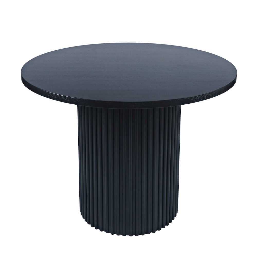 Auden 48" Round Counter Height Mid-Century Modern Fluted Pedestal Dining Table. Picture 3