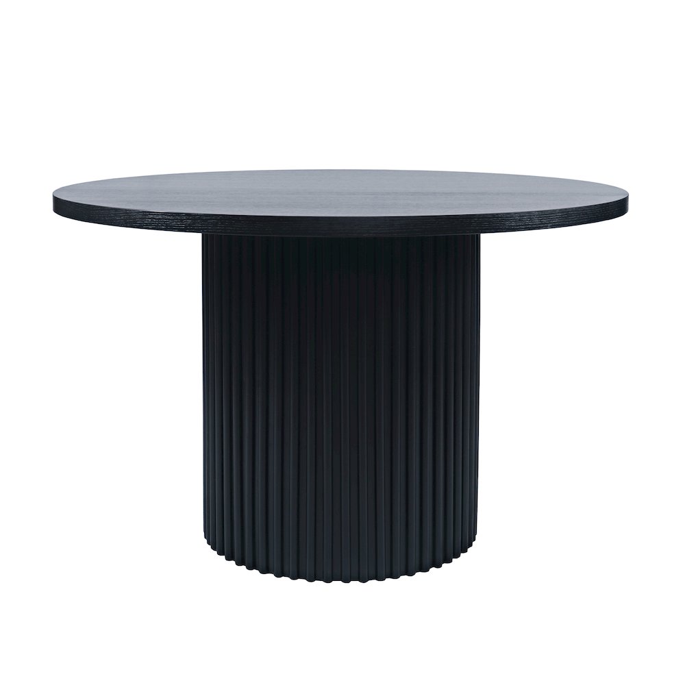 Auden 48" Round Mid-Century Modern Fluted Pedestal Base Dining Table. Picture 1