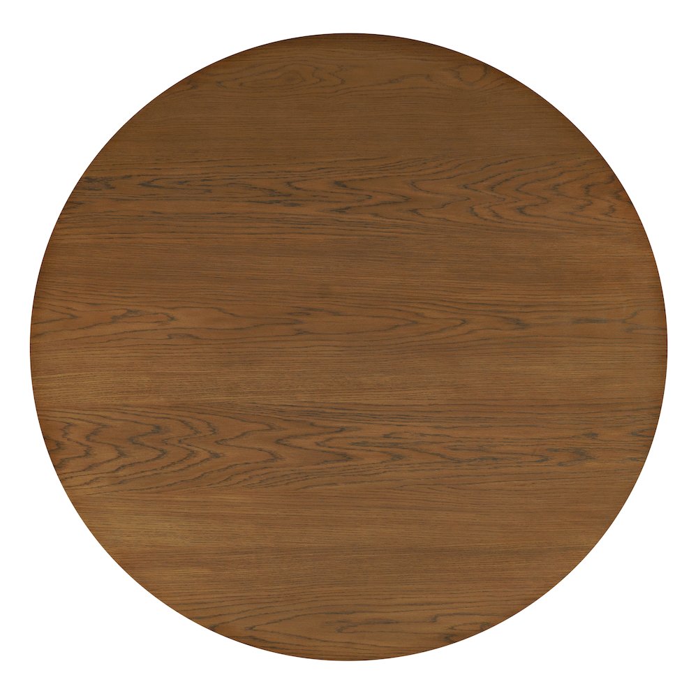 Auden 48" Round Mid-Century Modern Fluted Pedestal Base Dining Table. Picture 6