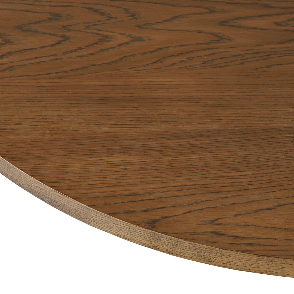 Auden 48" Round Mid-Century Modern Fluted Pedestal Base Dining Table. Picture 5