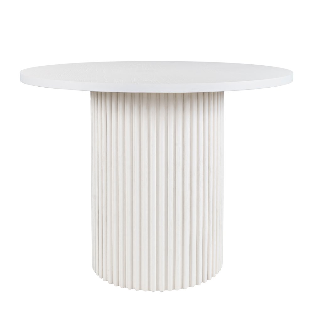 Auden 48" Round Counter Height Mid-Century Modern Fluted Pedestal Dining Table. Picture 1