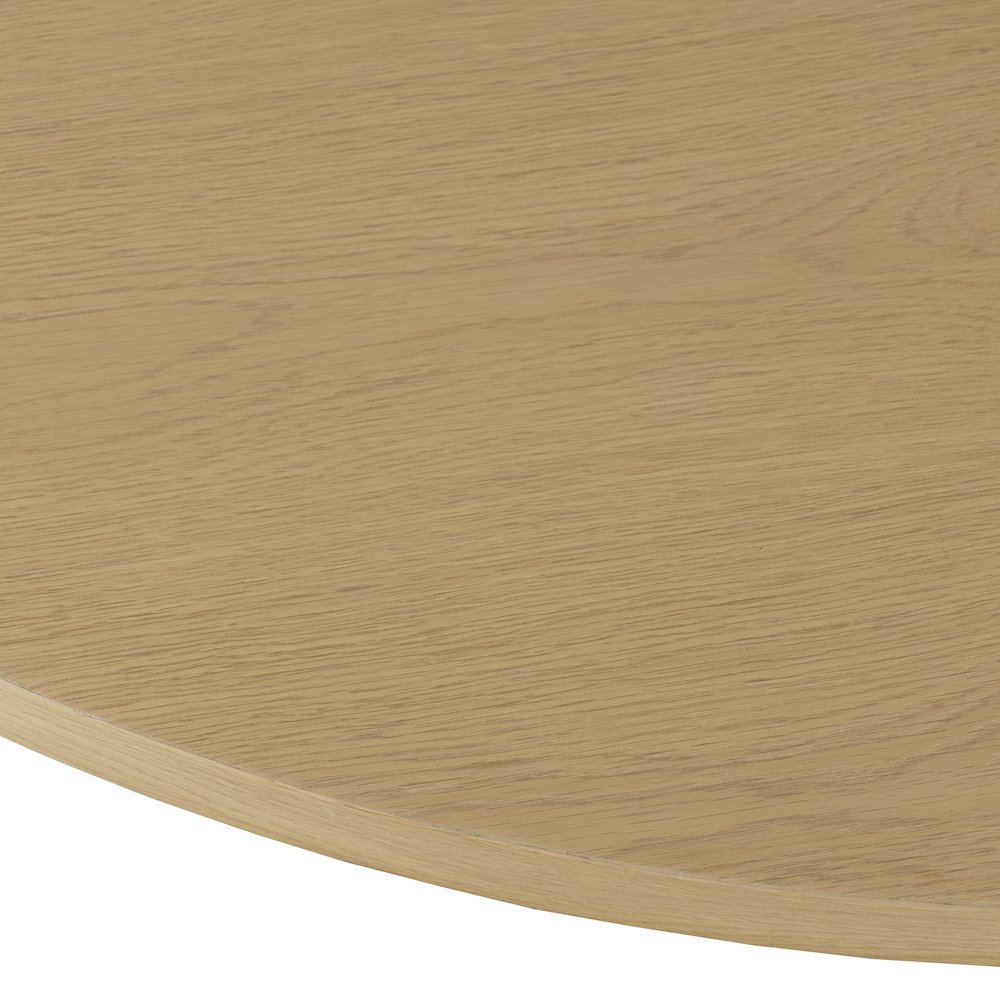Auden 60" Round Mid-Century Modern Fluted Pedestal Base Dining Table. Picture 4