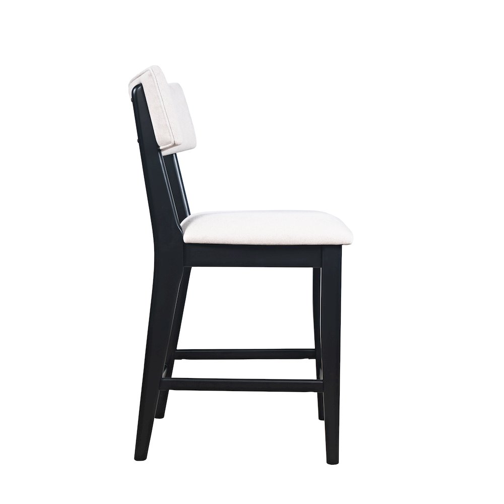 Beck Contemporary Upholstered Split Back Counter Stool - Set of 2. Picture 4