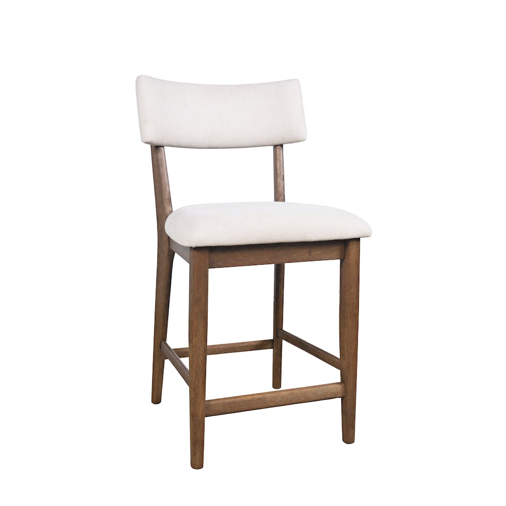 Beck Contemporary Upholstered Split Back Counter Stool - Set of 2. Picture 2