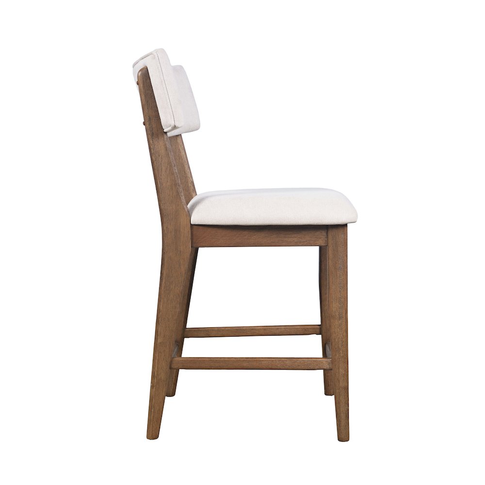 Beck Contemporary Upholstered Split Back Counter Stool - Set of 2. Picture 4