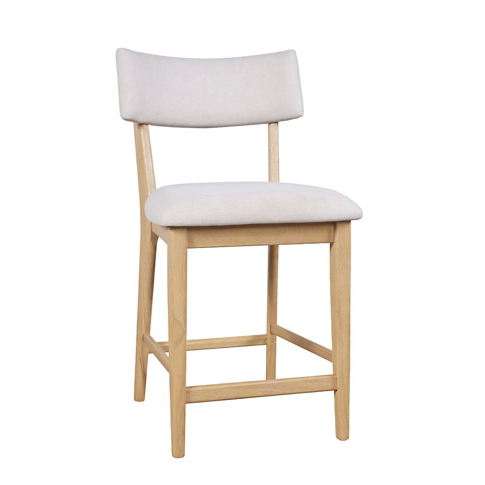 Beck Contemporary Upholstered Split Back Counter Stool - Set of 2. Picture 3