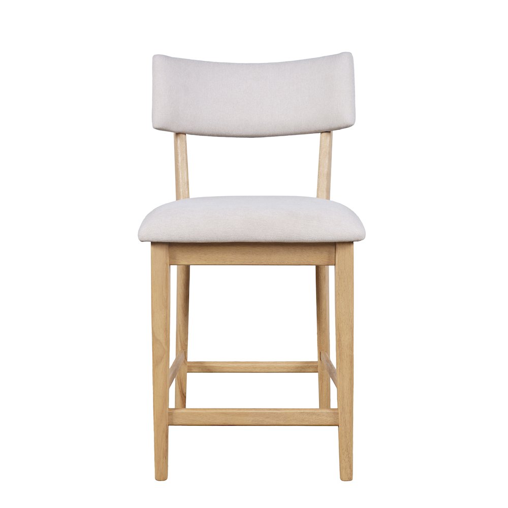 Beck Contemporary Upholstered Split Back Counter Stool - Set of 2. Picture 1