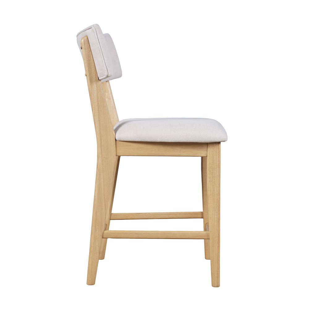 Beck Contemporary Upholstered Split Back Counter Stool - Set of 2. Picture 5