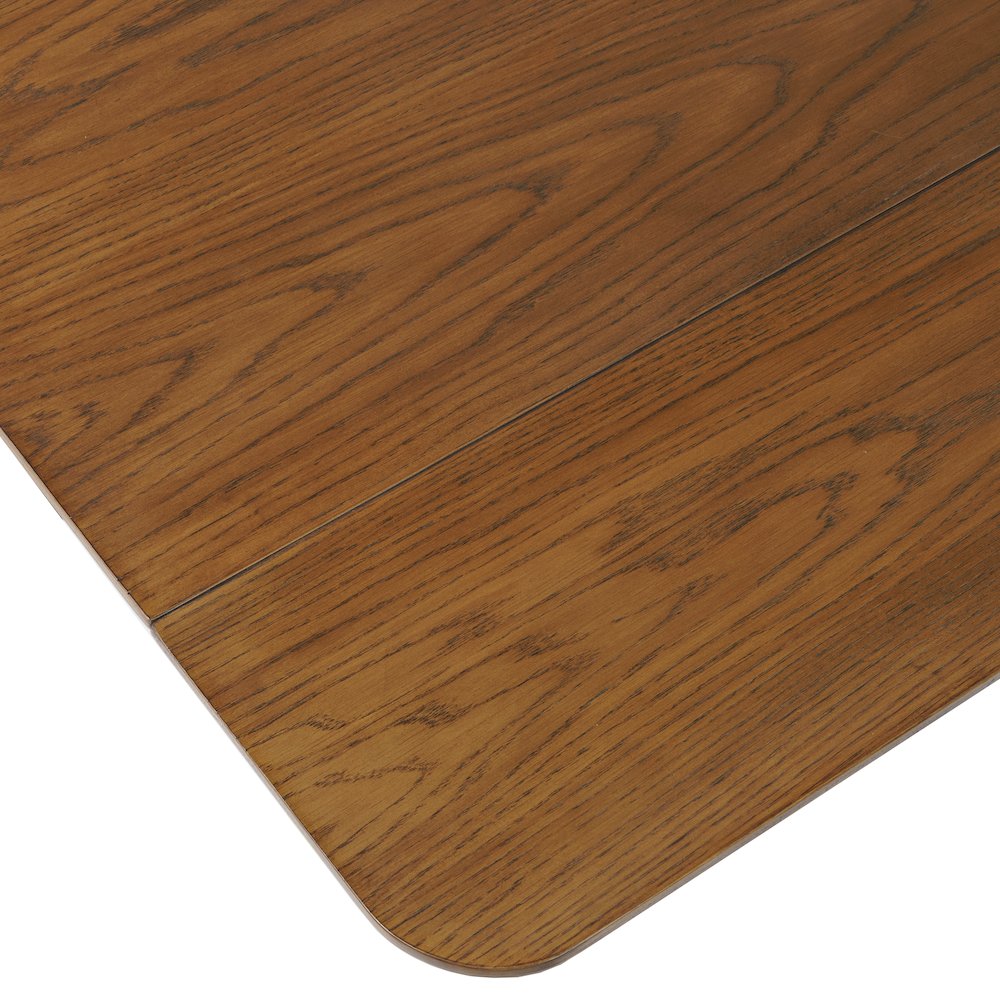 Bowie 66" Harvest Mid-Century Modern Drop-Leaf Dining Table. Picture 3