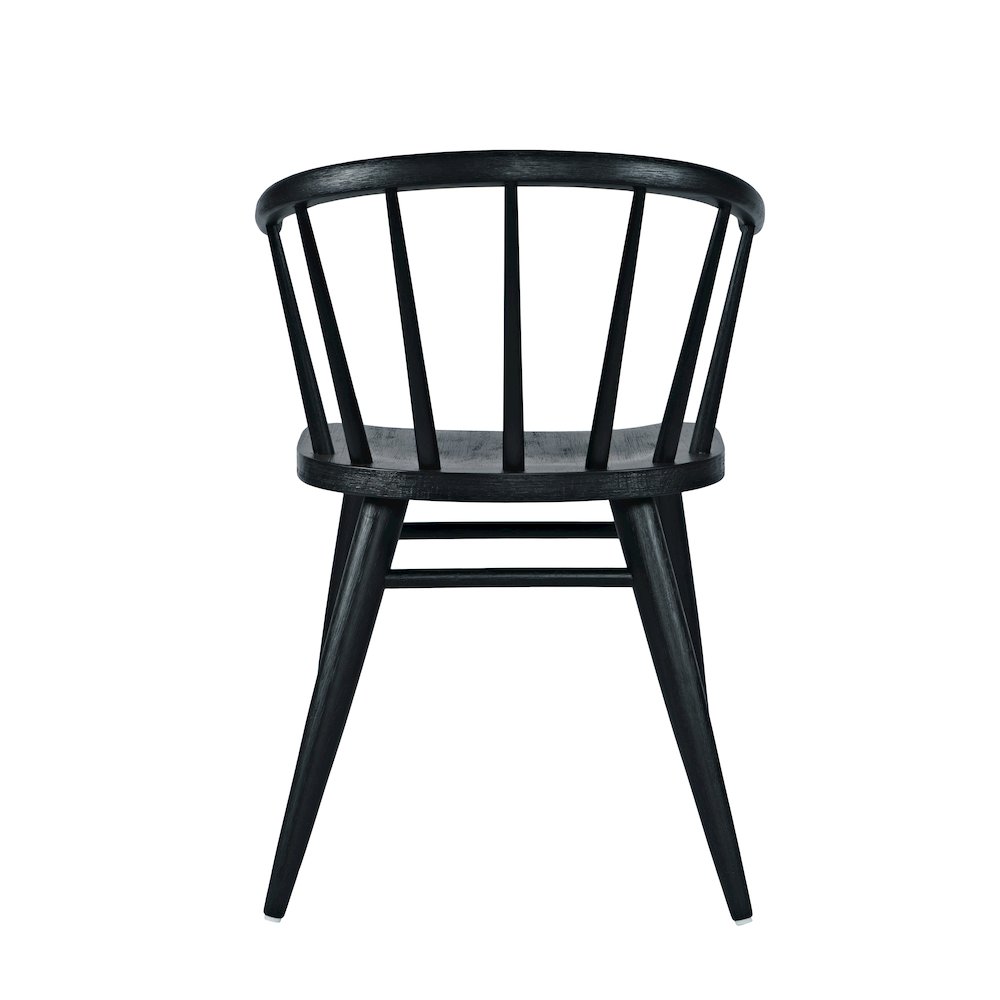 Fitz Traditional Solid Wood Curved Back Spindle Dining Chair (Set of 2). Picture 7
