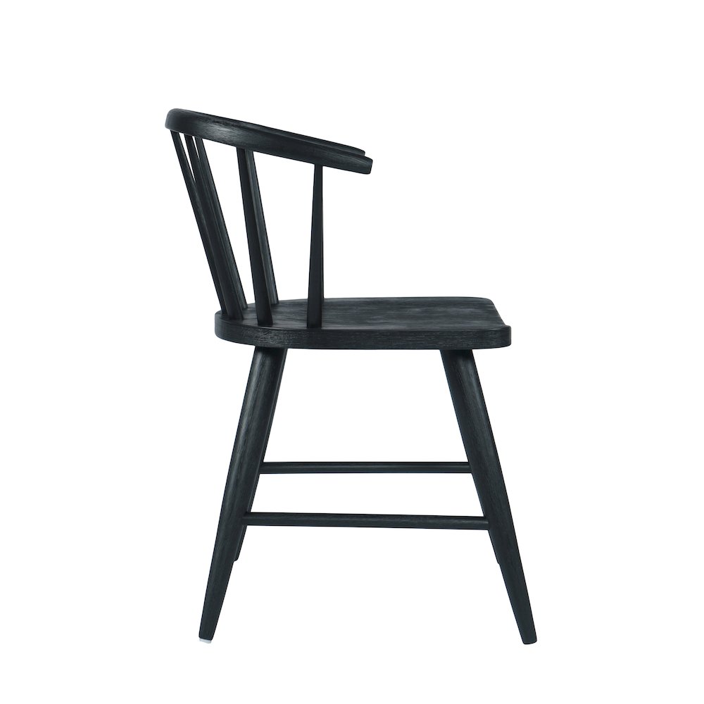 Fitz Traditional Solid Wood Curved Back Spindle Dining Chair (Set of 2). Picture 5